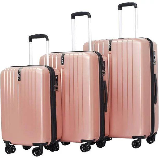 Ceilo Travel 3 Pieces ABS Luggage Sets with TSA Lock Lightweight 360°Durable Spinner Suitcase 20... | Walmart (US)