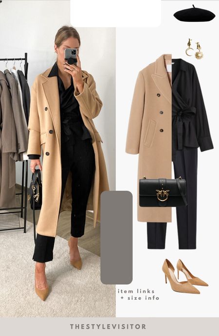 Simple classic camel coat look. I love it it’s so easy to recreate with basic items. I’m wearing an xs blouse, trousers are zara old but linked similar. Read the size guide/size reviews to pick the right size.

Leave a 🖤 to favorite this post and come back later to shop

#camel coat #work outfit #officewear #workwear #black shirt #black trousers 

#LTKworkwear #LTKstyletip #LTKSeasonal