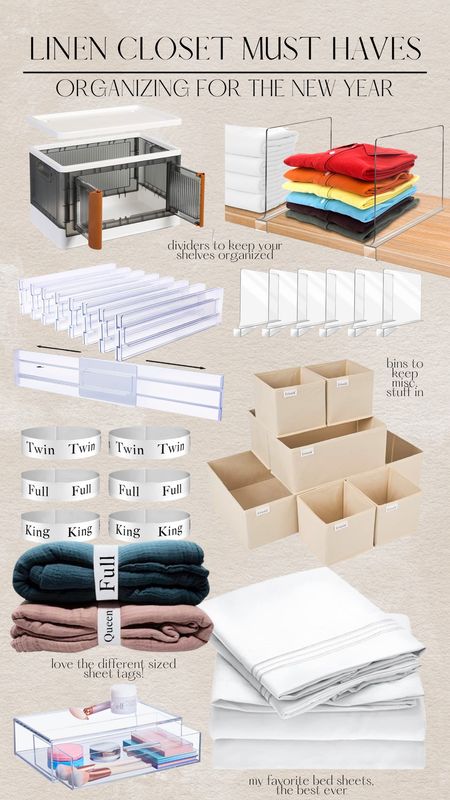 Organizing our linen closet:
Amazon home finds 

#LTKhome #LTKfindsunder50