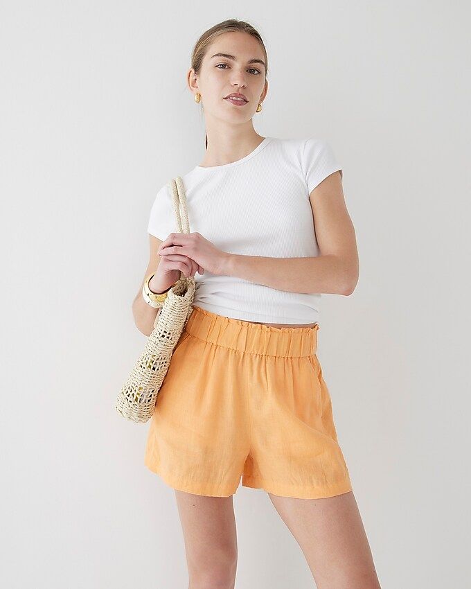 Pull-on linen short | J.Crew US