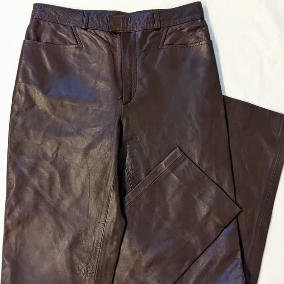 Gucci brown leather bootcut pants Size 38 Vintage (smoke free environment! 😃) | Poshmark