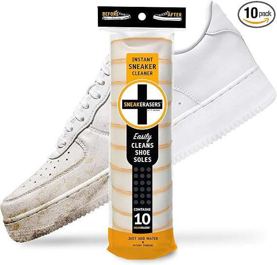 SneakERASERS Instant Sneaker Cleaner, Premium Shoe Cleaning Kit for Sneakers, Dual-Sided Sponges,... | Amazon (US)