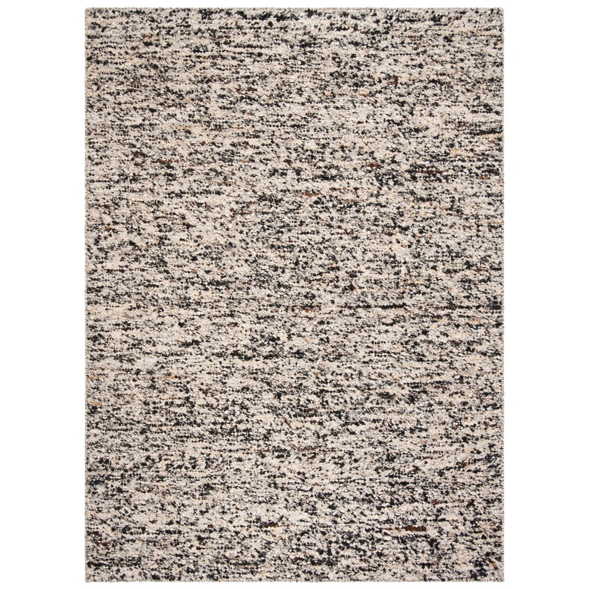 Leo Natura Hand Woven Wool/Cotton Abstract Rug in Gray/Beige | Wayfair North America