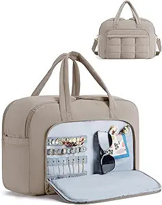 BAGSMART Travel Duffel Bag, Carry on Travel Bag with Jewelry Compartment, 35L Weekender Duffle fo... | Amazon (US)