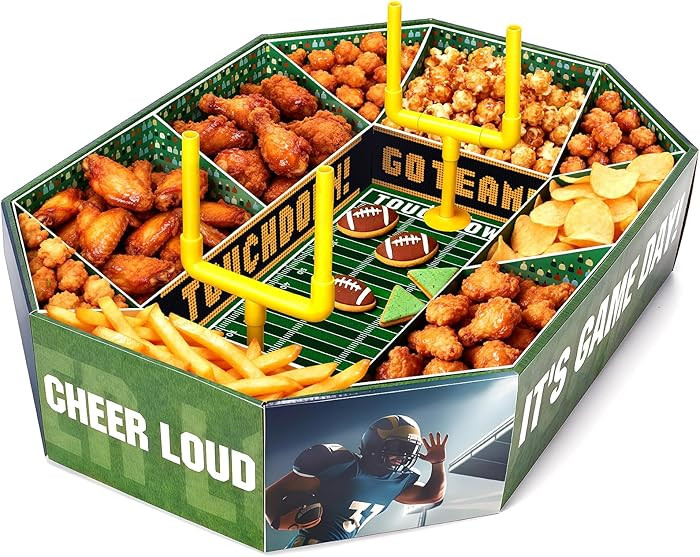 Gloween Football Party Decorations 2026, Football Snack Stadium Food Tray Set, Ideal Party Suppli... | Amazon (US)