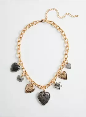 Heart Charm Statement Necklace | Torrid (US & Canada)