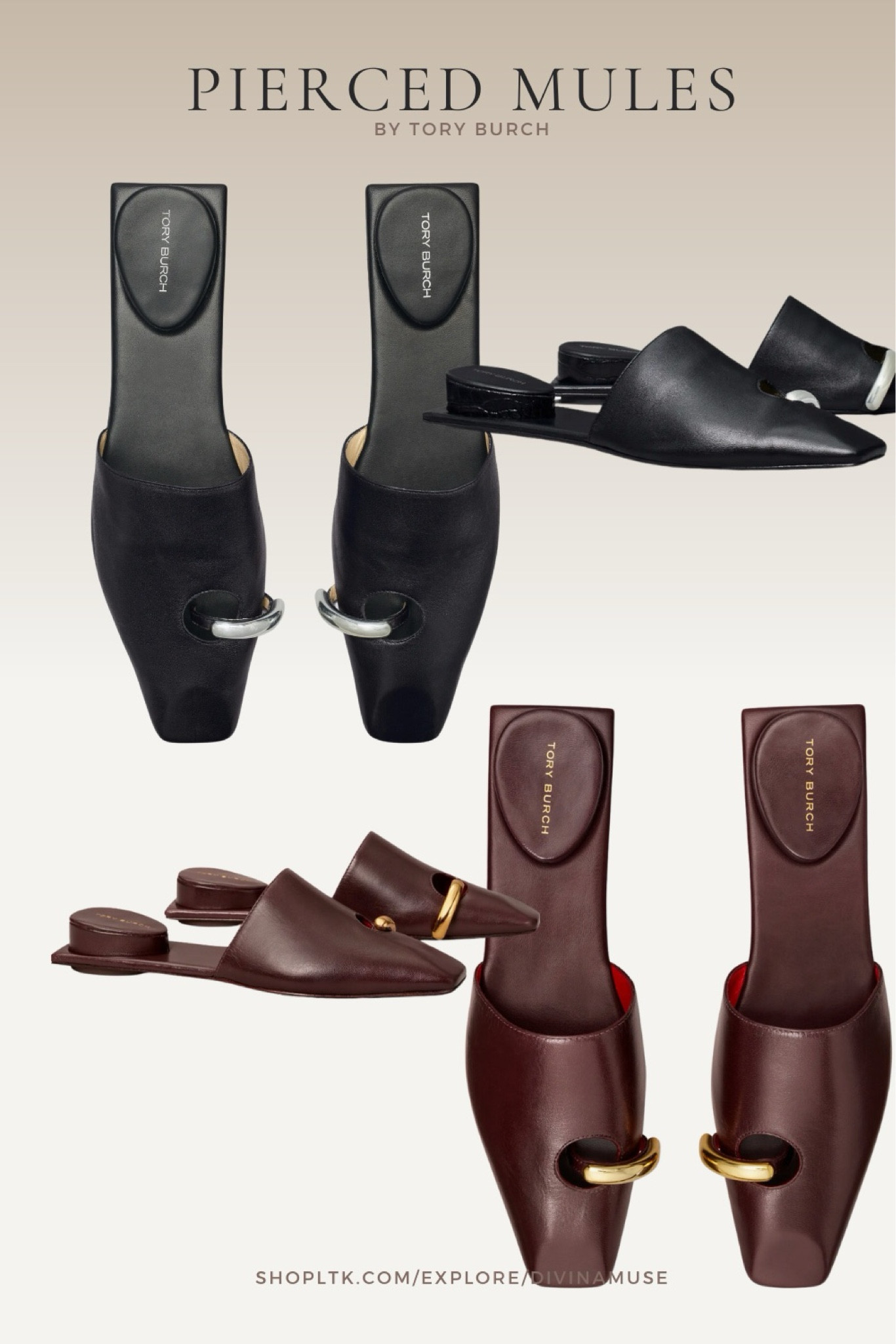 Pierced mules by Tory  Burch. I’m on a roll with finding the cutest shoes this season like what the heckkkk, you see one unique shoe you will see them all!! These I am … ugh I love love love!! First off, I have and love piercings, second, this is just what edgy and fashionable is!! I can’t stop looking at them and I need both colors. Do you see the red lining peeking through? J’ADORE. 
-
Mid luxury designer shoes, leather mules, brown red mules, flat mules, unique mules, interesting shoes, edgy mules, edgy shoes, city fashion, streetwear fashion, street style, summer style, summer shoes, summer sandals, summer mules, trendy shoes, trendy flats, trendy mules, womens mules, womens shoes 

#LTKStyleTip #LTKItBag #LTKShoeCrush