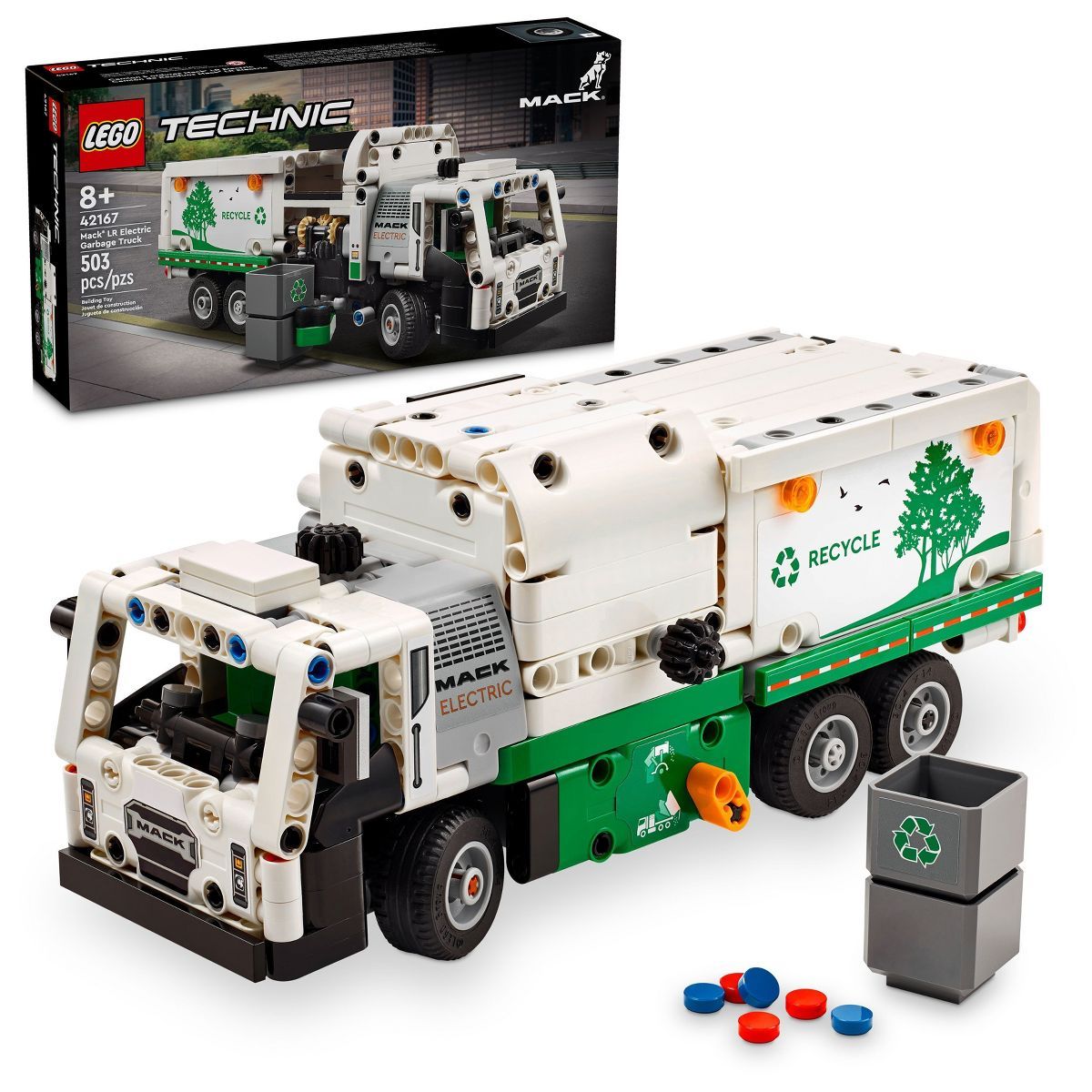 LEGO Technic Mack LR Electric Garbage Truck Toy 42167 | Target