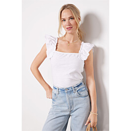 Misty Open Back Ruffle Tank | Evereve