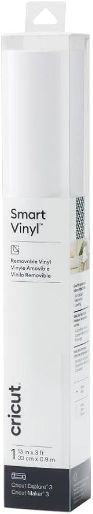Cricut Smart Removable Vinyl (13in x 3ft, White) for Explore and Maker 3 - Matless cutting for lo... | Amazon (US)