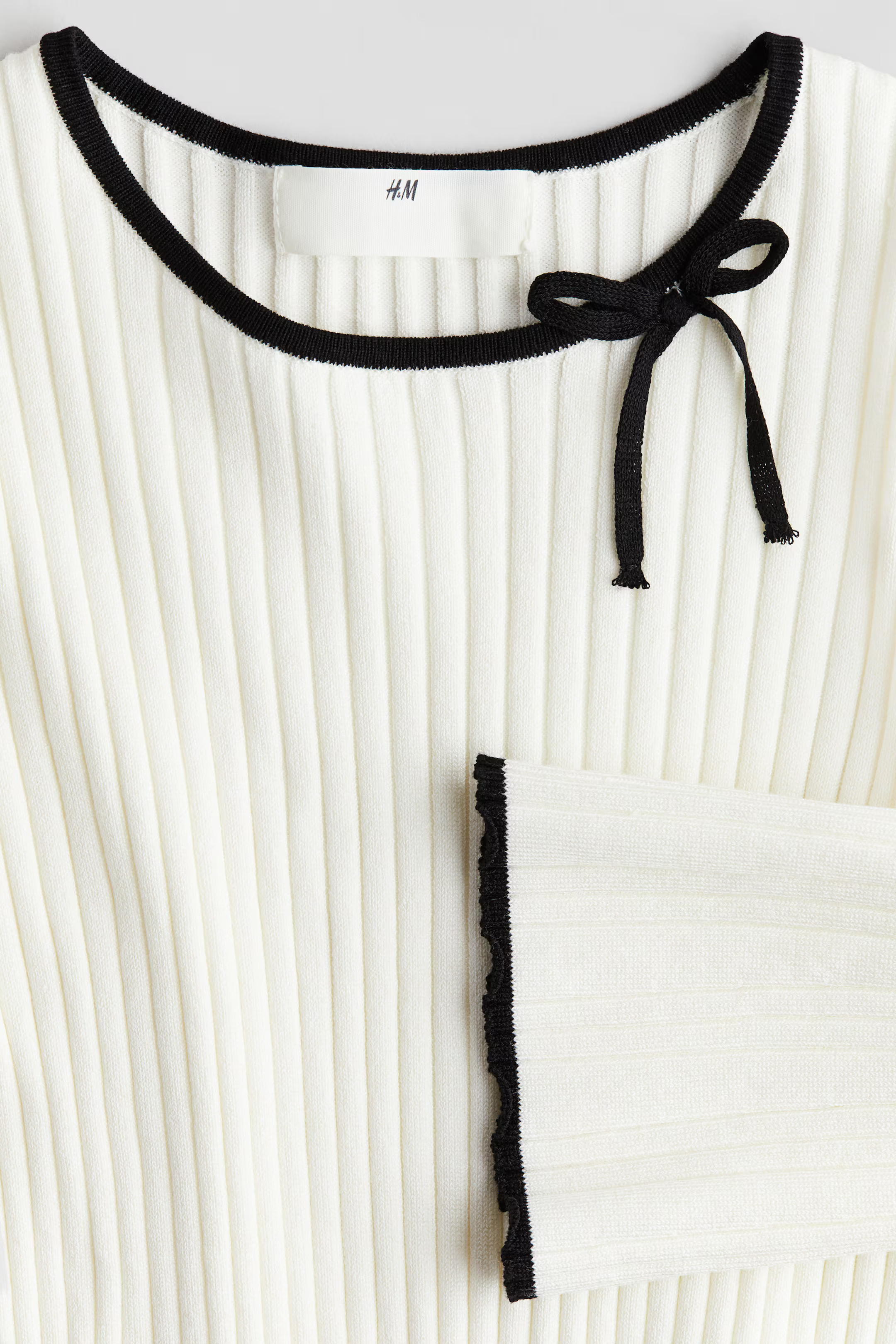 Rib-Knit Dress - White - Kids | H&M US | H&M (US + CA)