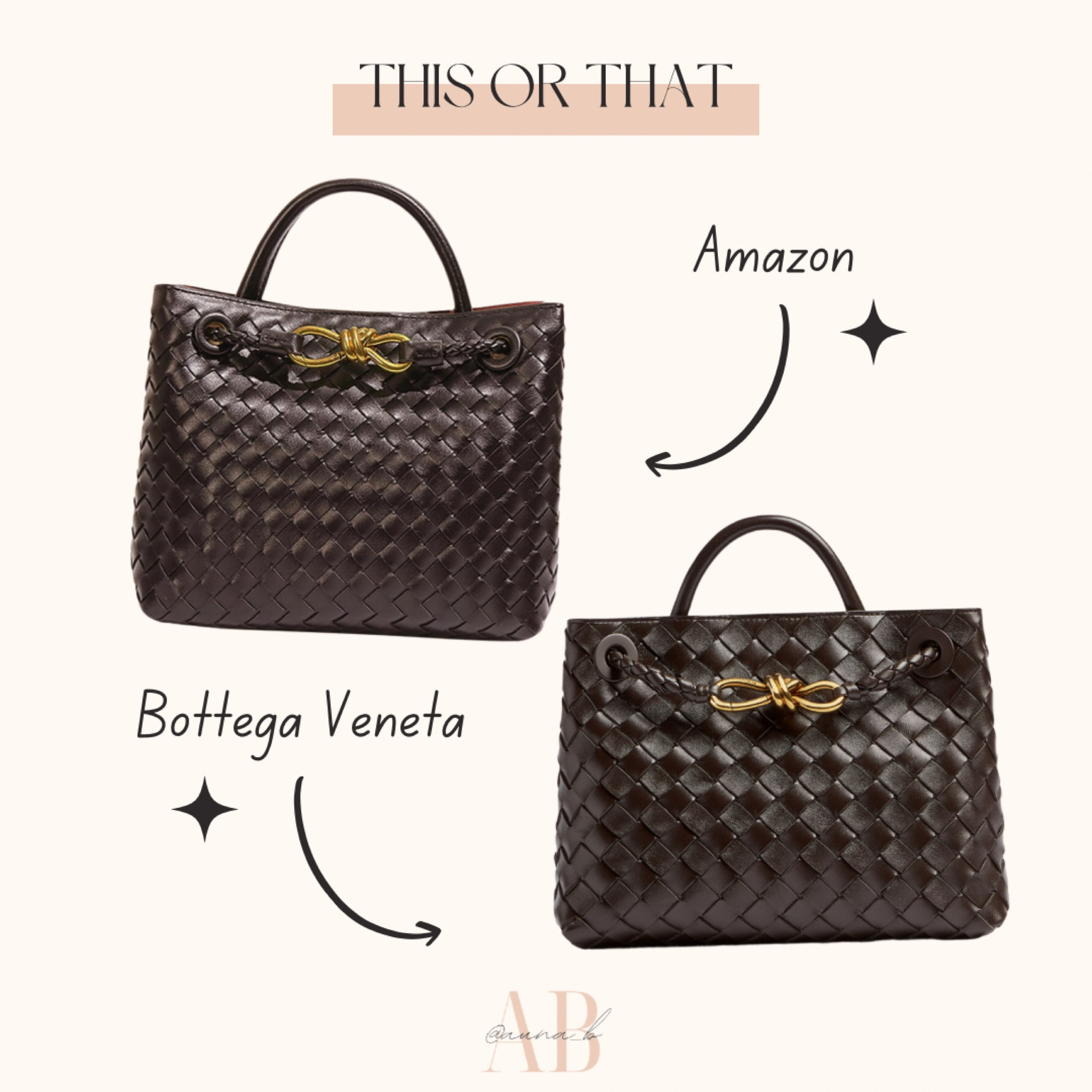 dead over this bottega bag dupe from Amazon! 🤎
#save #splurge #dupe

#LTKfindsunder100 #LTKitbag