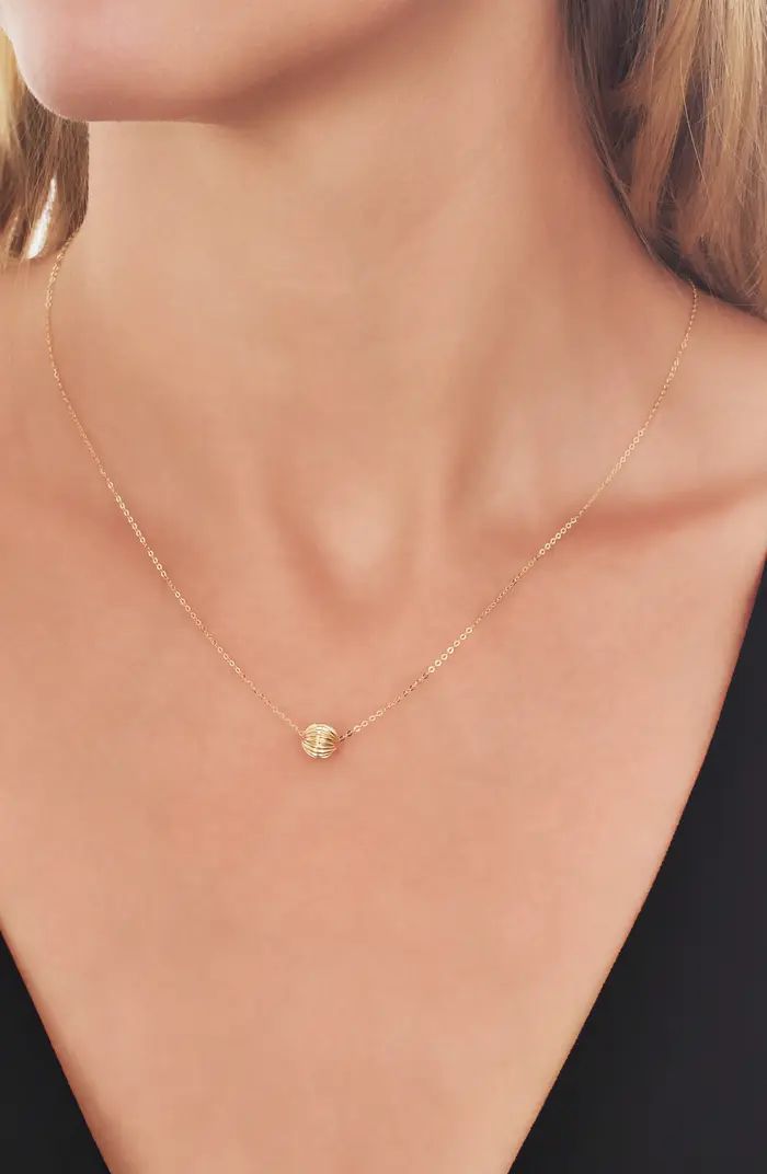 14K Gold Bead Necklace | Nordstrom