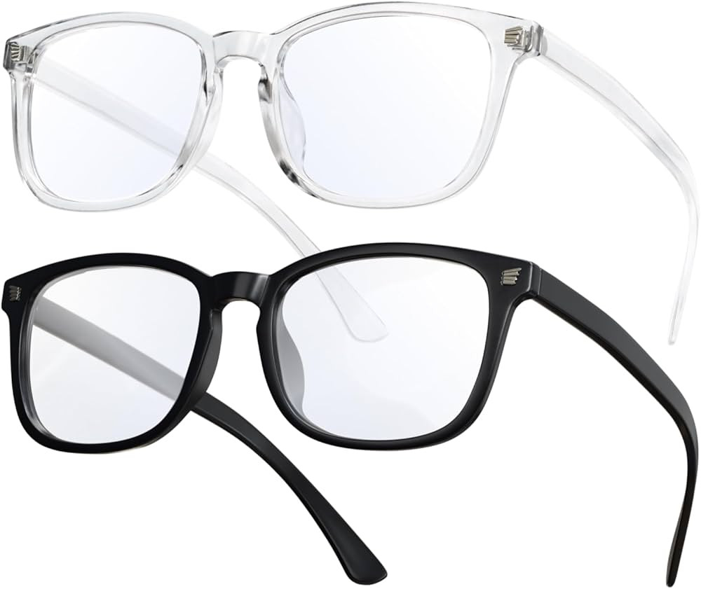 livho 2 Pack Blue Light Blocking Glasses, Computer Reading/Gaming/TV/Phones Glasses for Women Men... | Amazon (US)