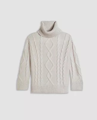 Ann Taylor Petite Turtleneck Cable Sweater | Ann Taylor (US)