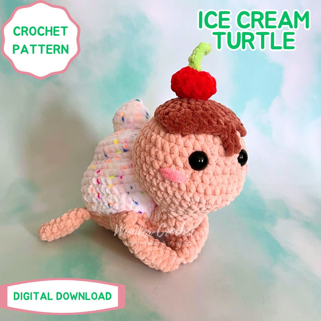 Ice Cream Sea Turtle Plush Crochet PATTERN - Etsy | Etsy (US)