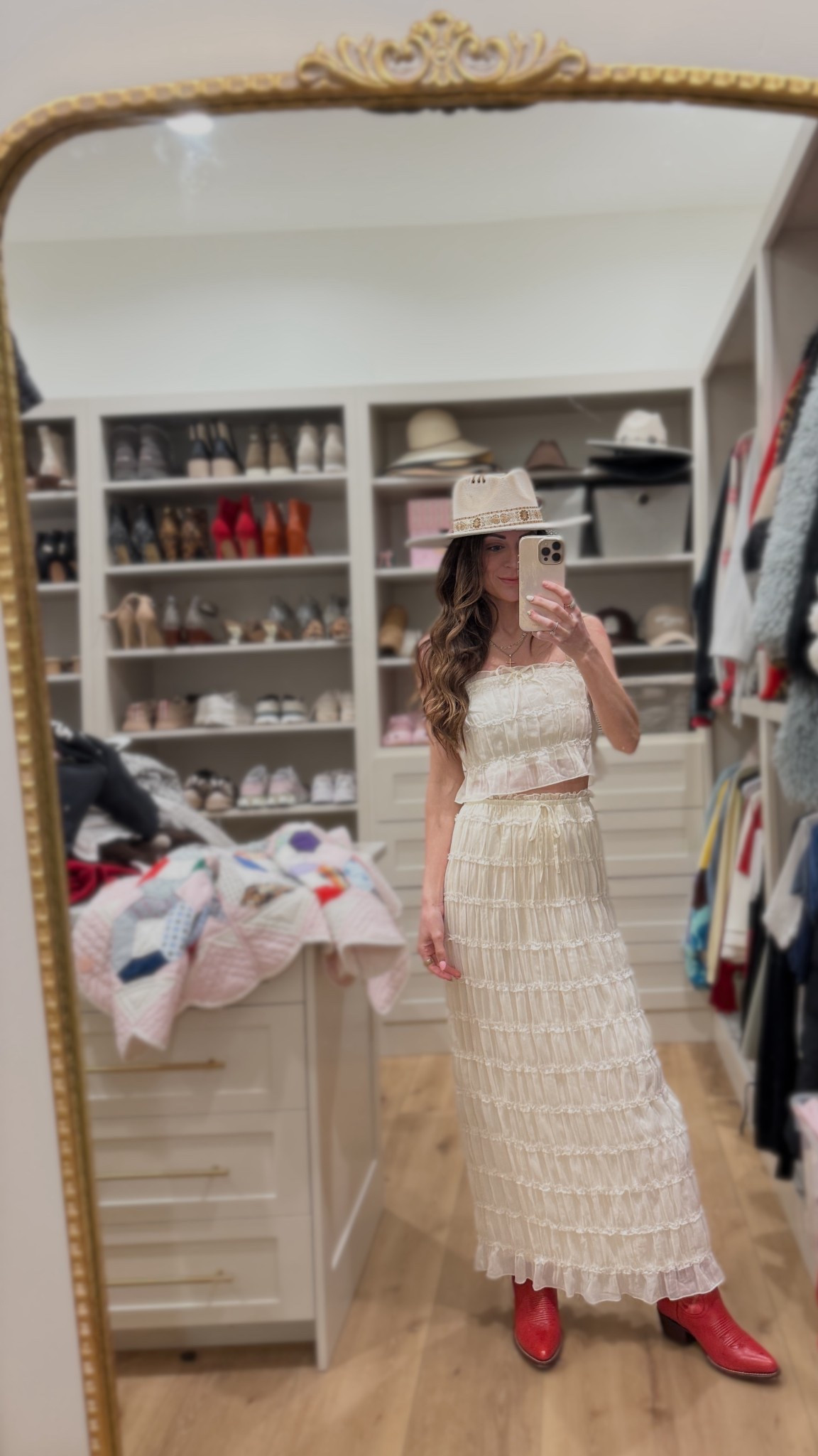 The perfect country concert outfit, beach vacation outfit or festival outfit 🤎🤠🫶🏼TJ MAXX MATCHING SET 🤎 | TJ MAXX WOMENS CLOTHES | free people dupe | revolve | show me your mumu | festival outfit | concert outfit | neutral matching set | spring family photos outfit | amazon womens clothes | womens hat | western style | tecovas | western coastal | beach outfits | spring break outfits |  quilted jacket | walk in closet | women’s boots | cowgirl boots | cowboy boots | western boots | red boots| Morgan wallen concert| country concert | Anthropologie | @TJ Maxx @Tecovas 

#LTKootd #LTKgrwm #LTKFestival