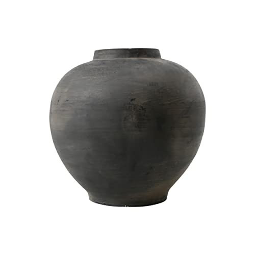 Artissance Vintage Vase – 10" Small Rustic Pottery Vase for Decor, Handmade Gray Apple-Shaped Terracotta Jar | Amazon (US)