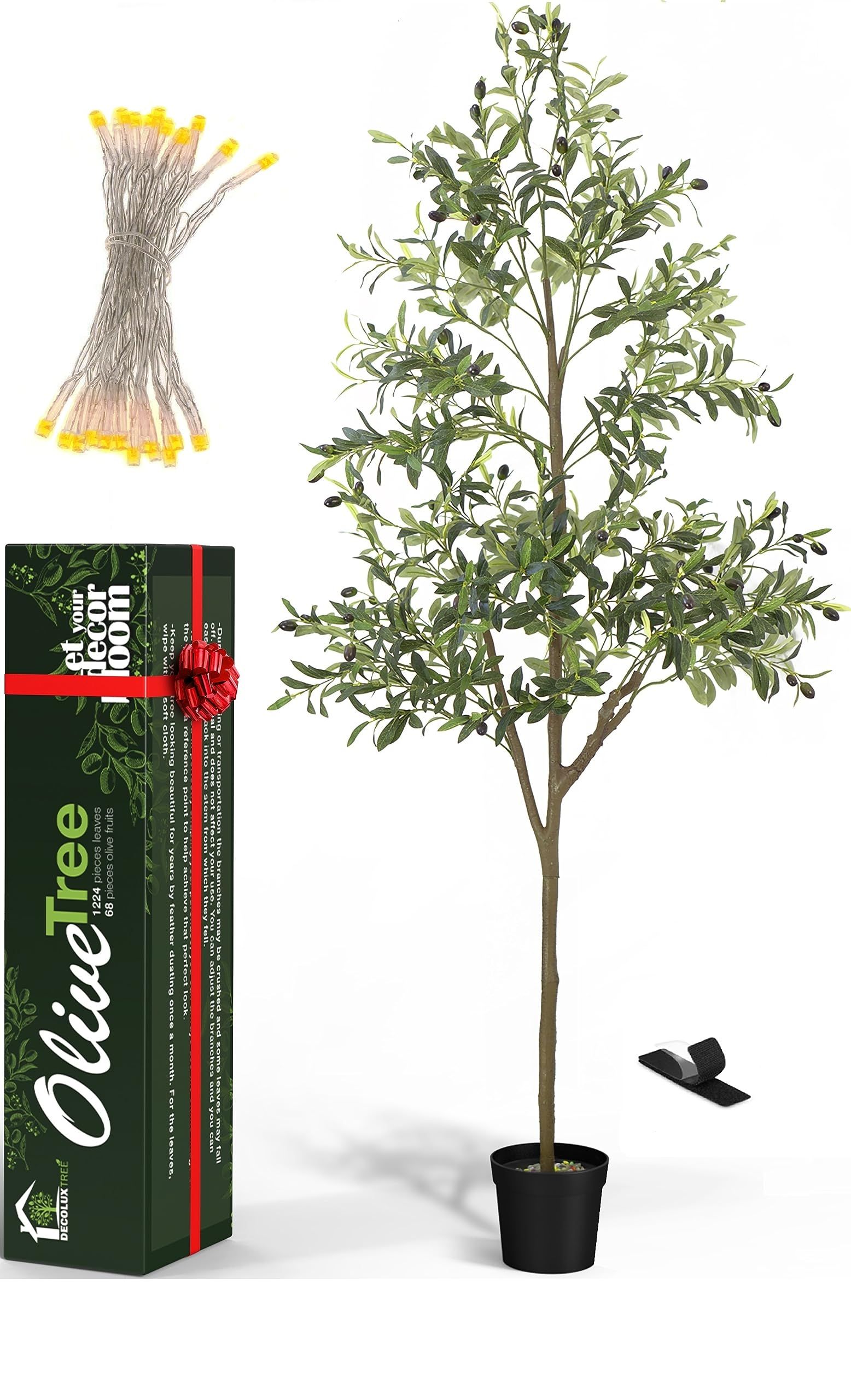 Faux Olive Tree 6FT for Home Decor Indoor Bonus 20 ft String Light | Amazon (US)