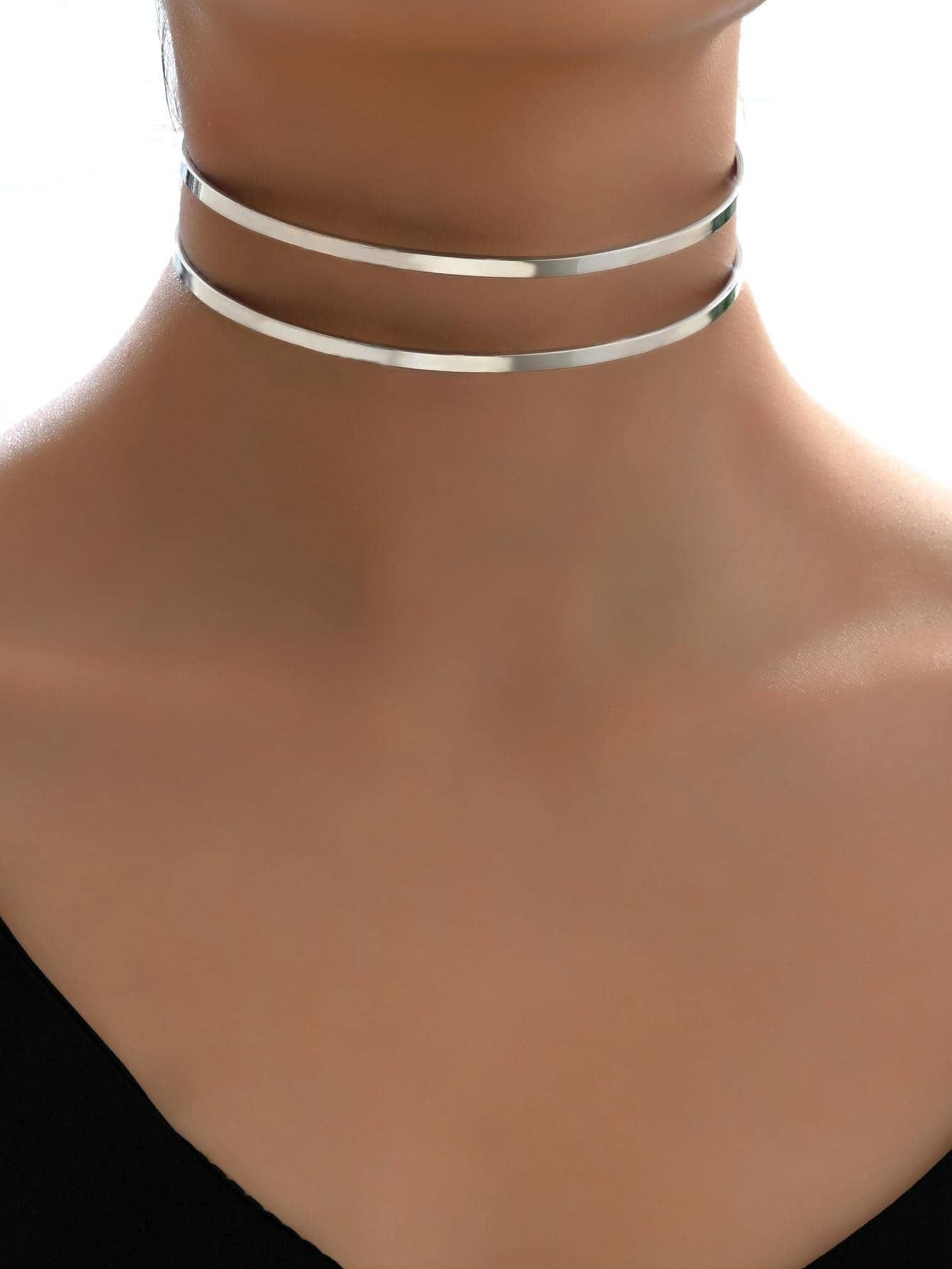 Hollow Out Cuff Choker | SHEIN