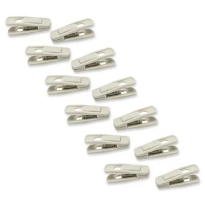Real Simple® 12-count Hanger Clips in Dove | Bed Bath & Beyond