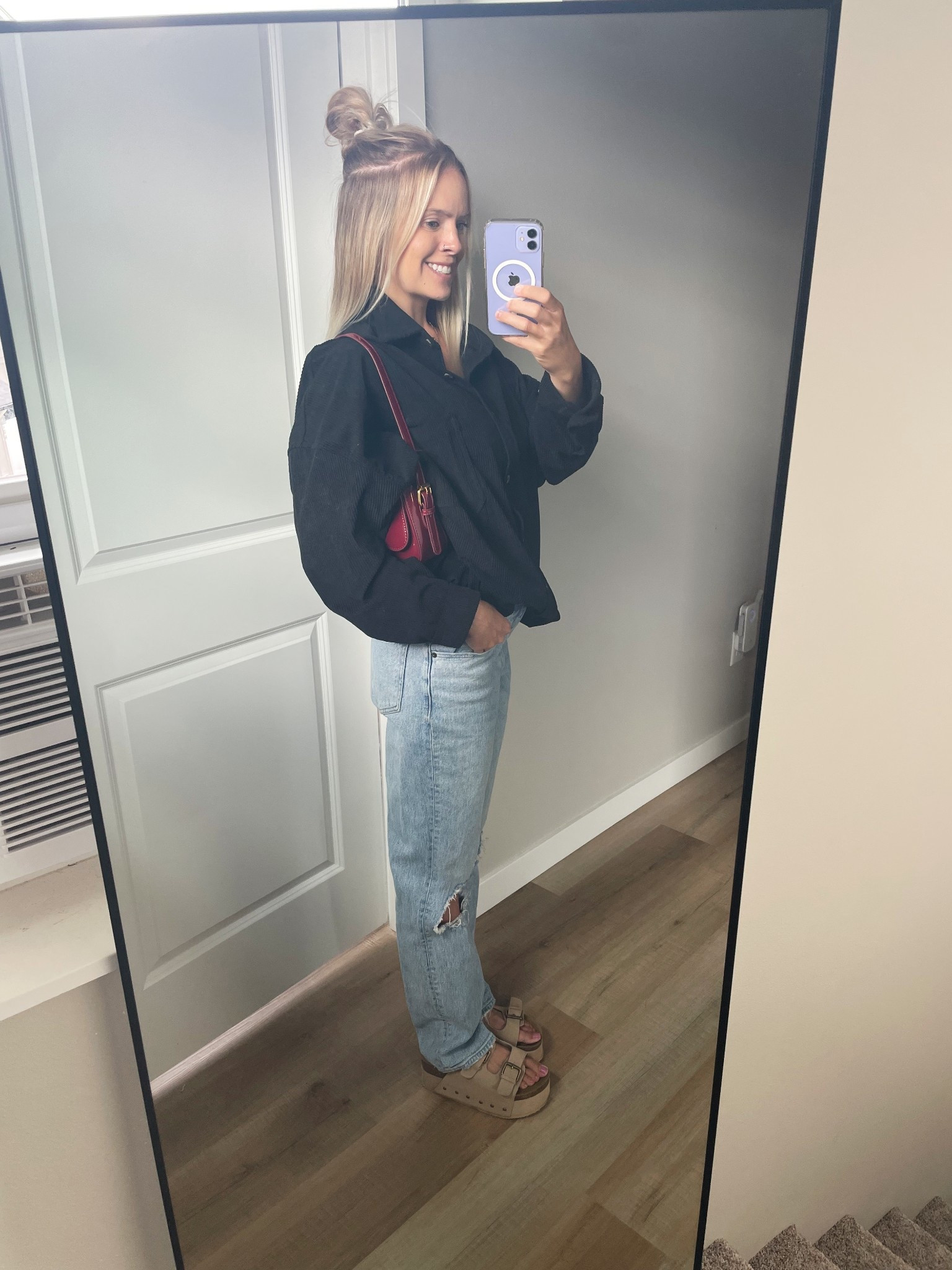 Casual fall outfit. Wearing top from Amazon in size small. Have it tucked in but could be worn untucked for a more baggy look  

#LTKShoeCrush #LTKFallSale #LTKStyleTip