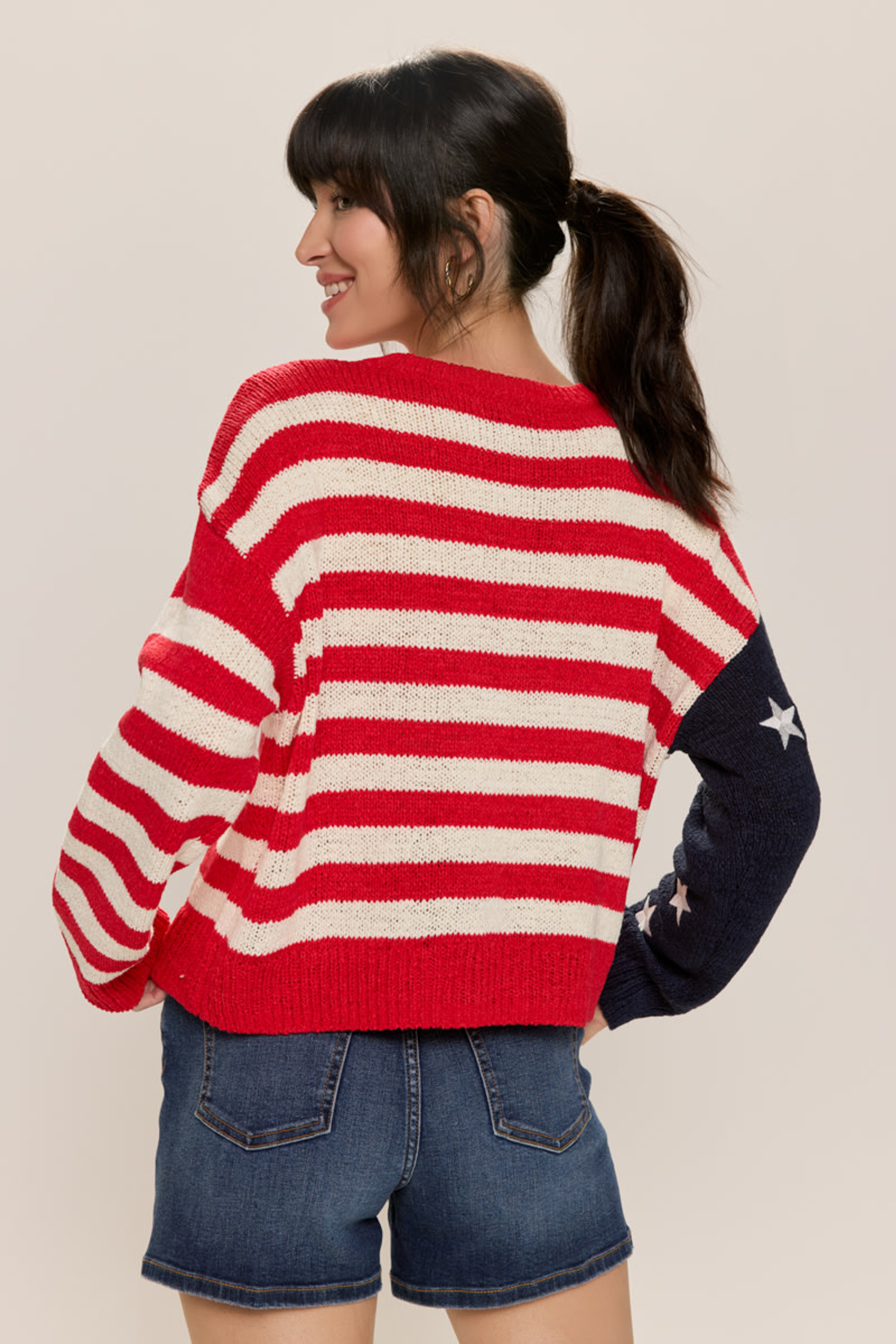 Kate American Flag Pullover Sweater | Francesca's