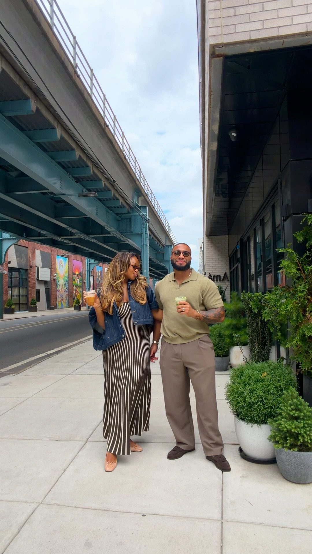 Our Sunday outfits of the day! I’m wearing a small knitting jacket and a medium in the brown dress. It comes in other colors as well! We love these trousers on Cree and I linked similar shirts. Also his sunglasses are from Amazon. You would not guess that they are so stylish I love them!