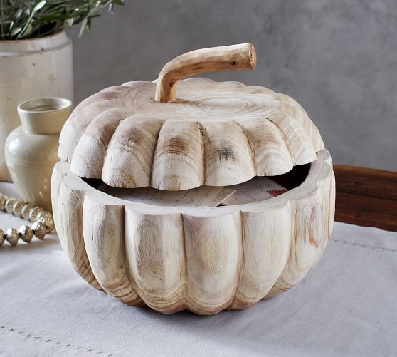 Wood Box Pumpkin | Pottery Barn (US)