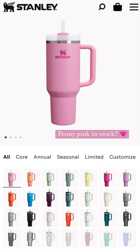 Peony pink Stanley quencher in stock!! This will sell out SO fast 

#LTKSeasonal #LTKFindsUnder100 #LTKGiftGuide