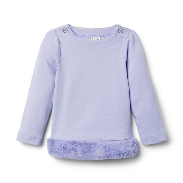 Faux Fur Trim Top | Janie and Jack