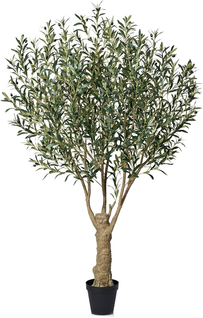 Olive Tree Artificial 7FT Tall - UV Resistant Faux Olive Trees with Strong Trunk for Outdoor - La... | Amazon (US)