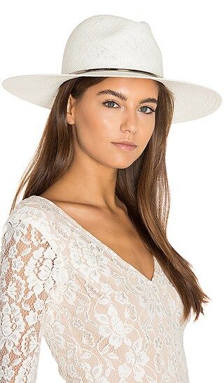 Janessa Leone Annie Wide Brimmed Panama Hat in Bleach | Revolve Clothing
