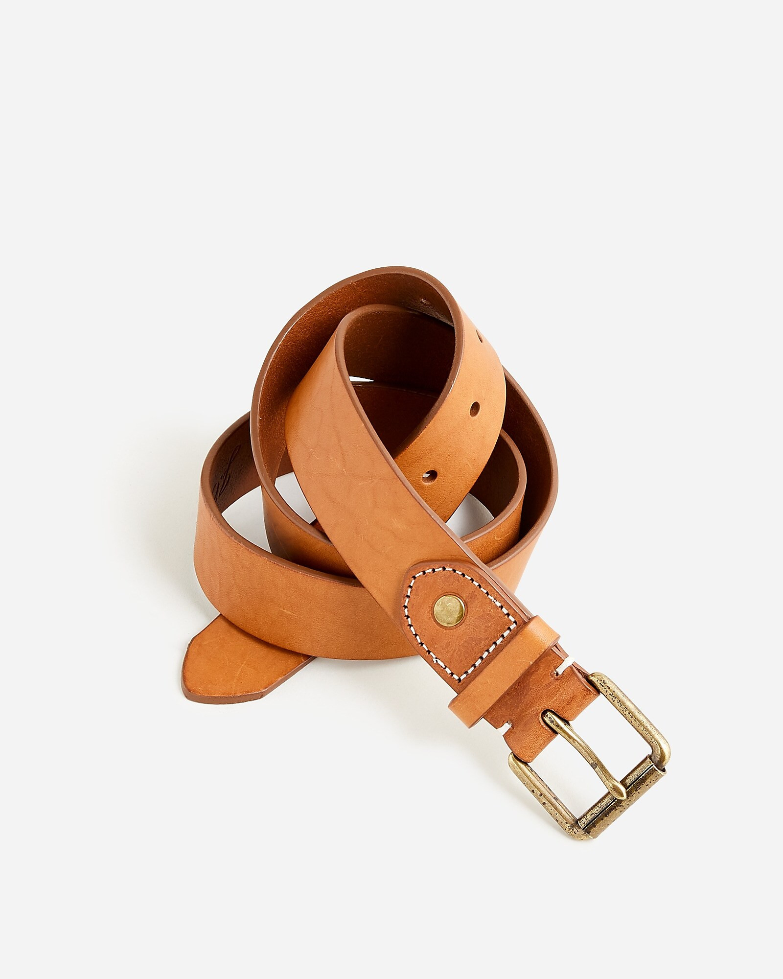 Roller-buckle Italian leather belt | J. Crew US