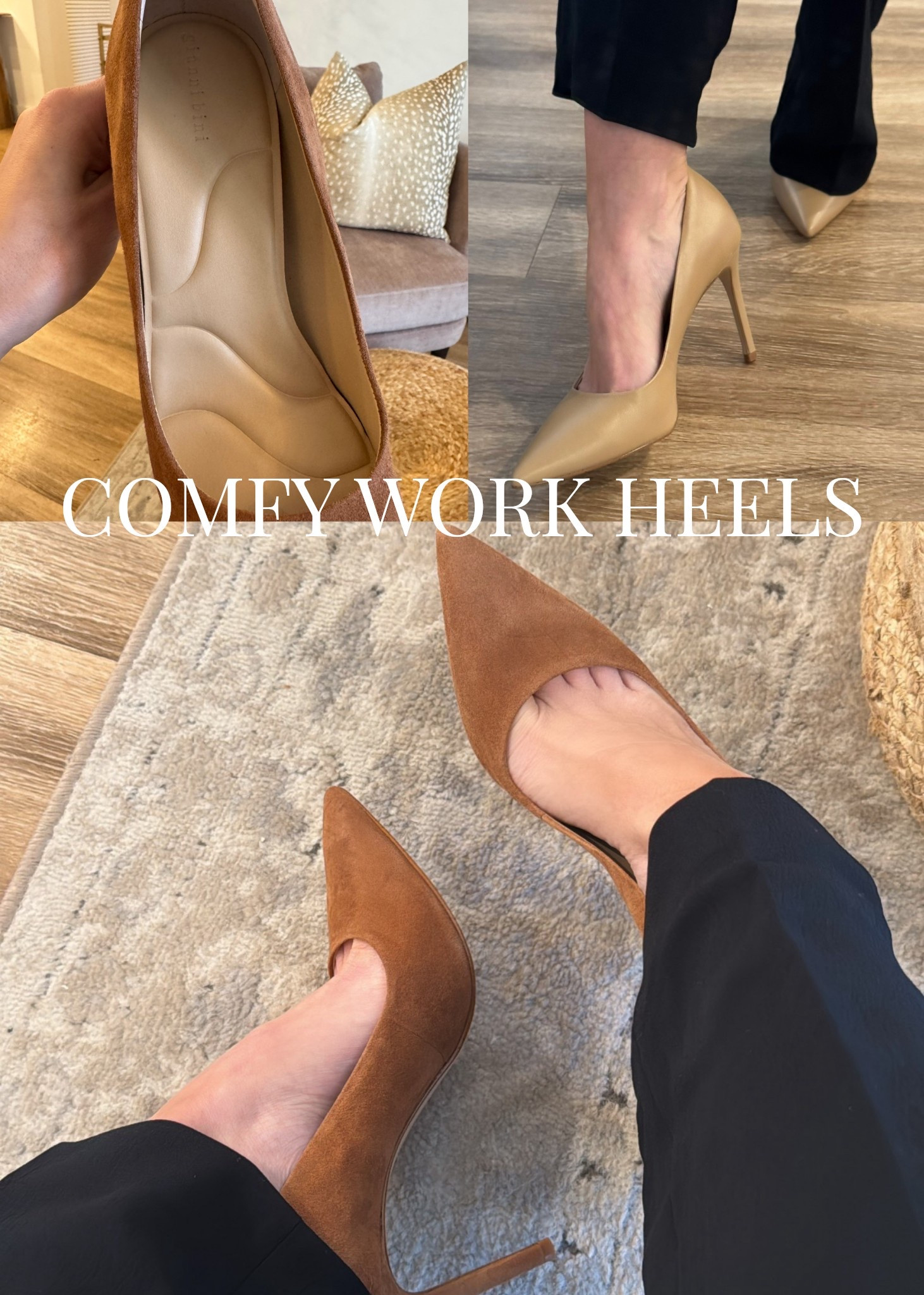 Most comfortable nude heels I’ve found in years! There’s so much padding at the bottom and the heel is a great height. I sized up a half size 

#LTKootd #LTKFindsUnder100 #LTKWorkwear