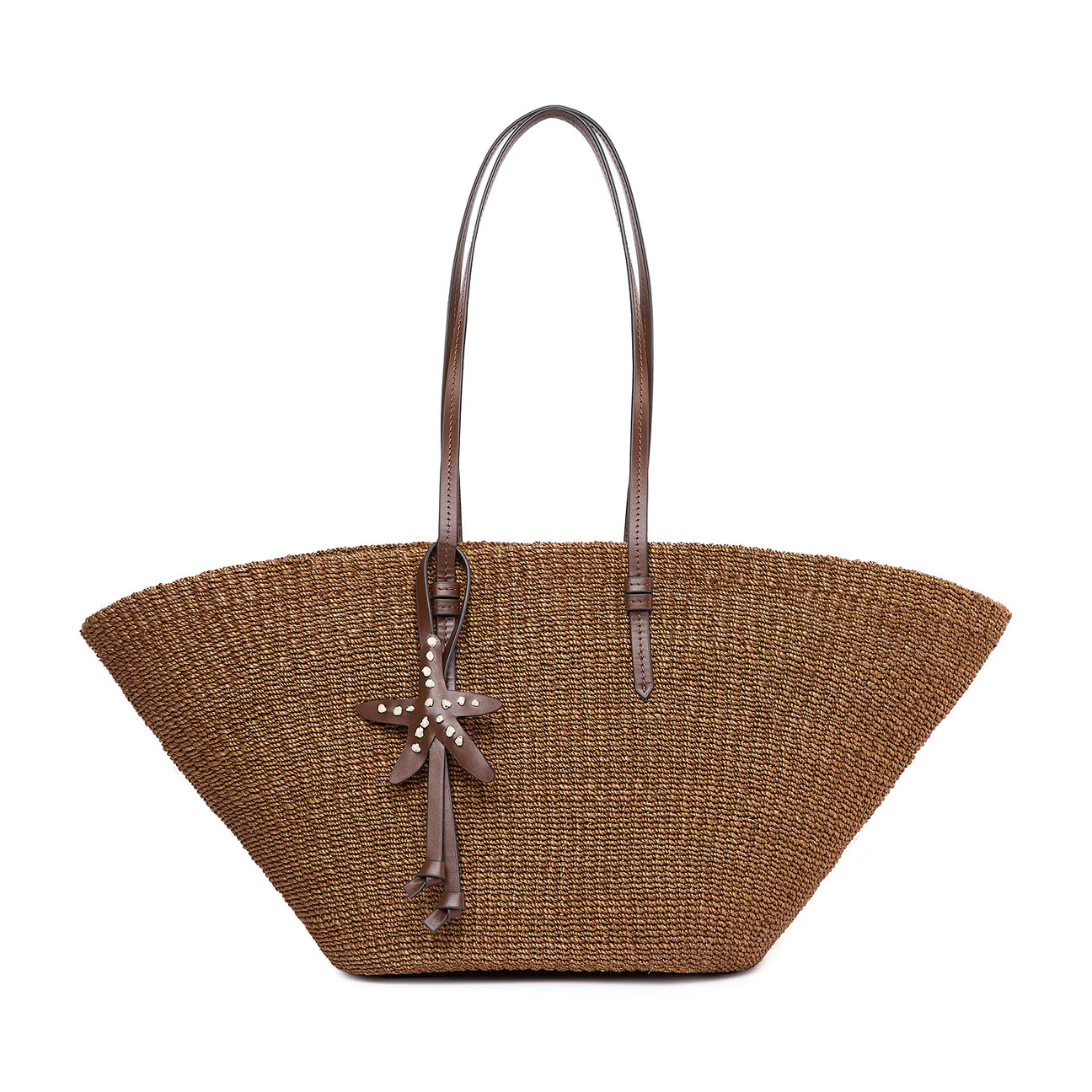 POOLSIDE cocoa east west charm tote | Minnow