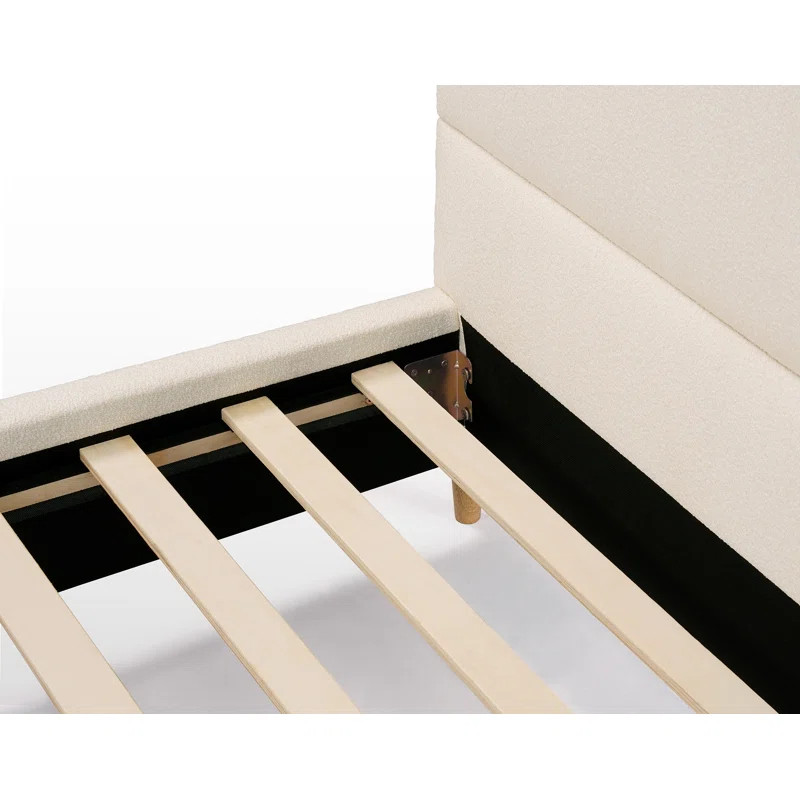 Arvin Upholstered Cream Boucle Bed Frame | Wayfair North America