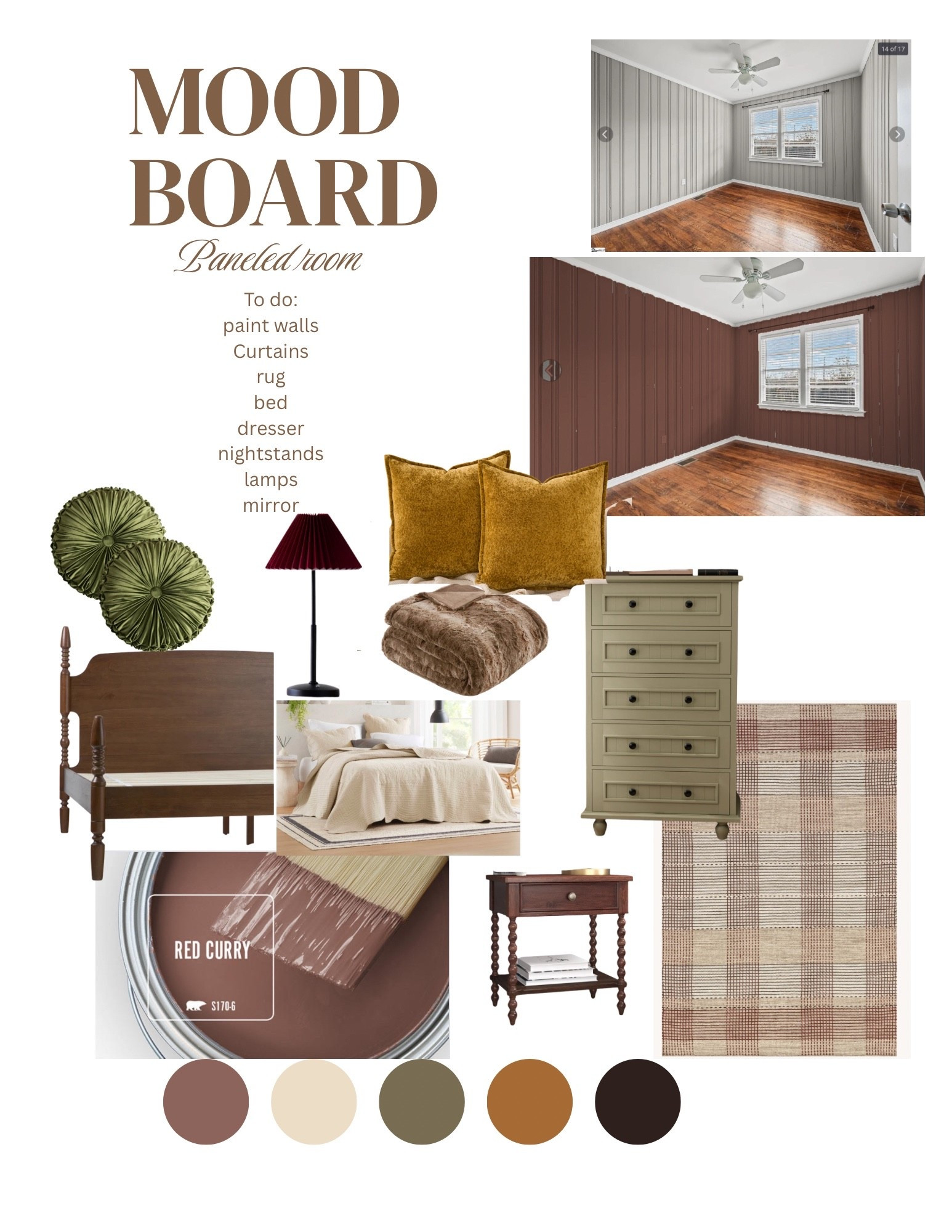 Designing the interior for one of the bedrooms! It’s a paneled room so I thought doing a bold color would highlight the uniqueness! 

#LTKHome