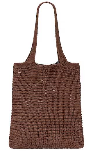 Linen Knit Tote in Hickory | Revolve Clothing (Global)