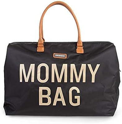 CHILDHOME MOMMY BAG Big - Functional Large Baby Diaper Travel Bag for Baby Care. (Black Gold) | Amazon (US)