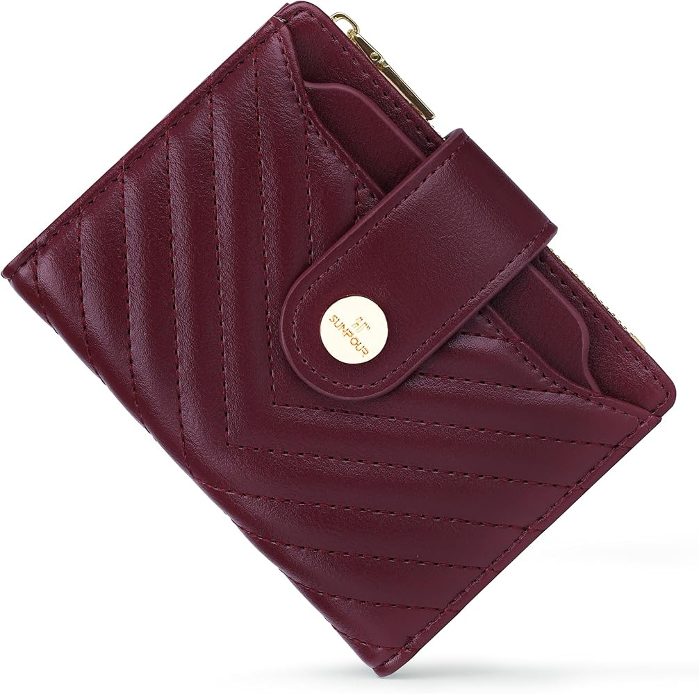 Small Womens Wallet,Slim Bifold Leather Wallet for Women RFID Card Holder Ladies Compact Pocket W... | Amazon (US)