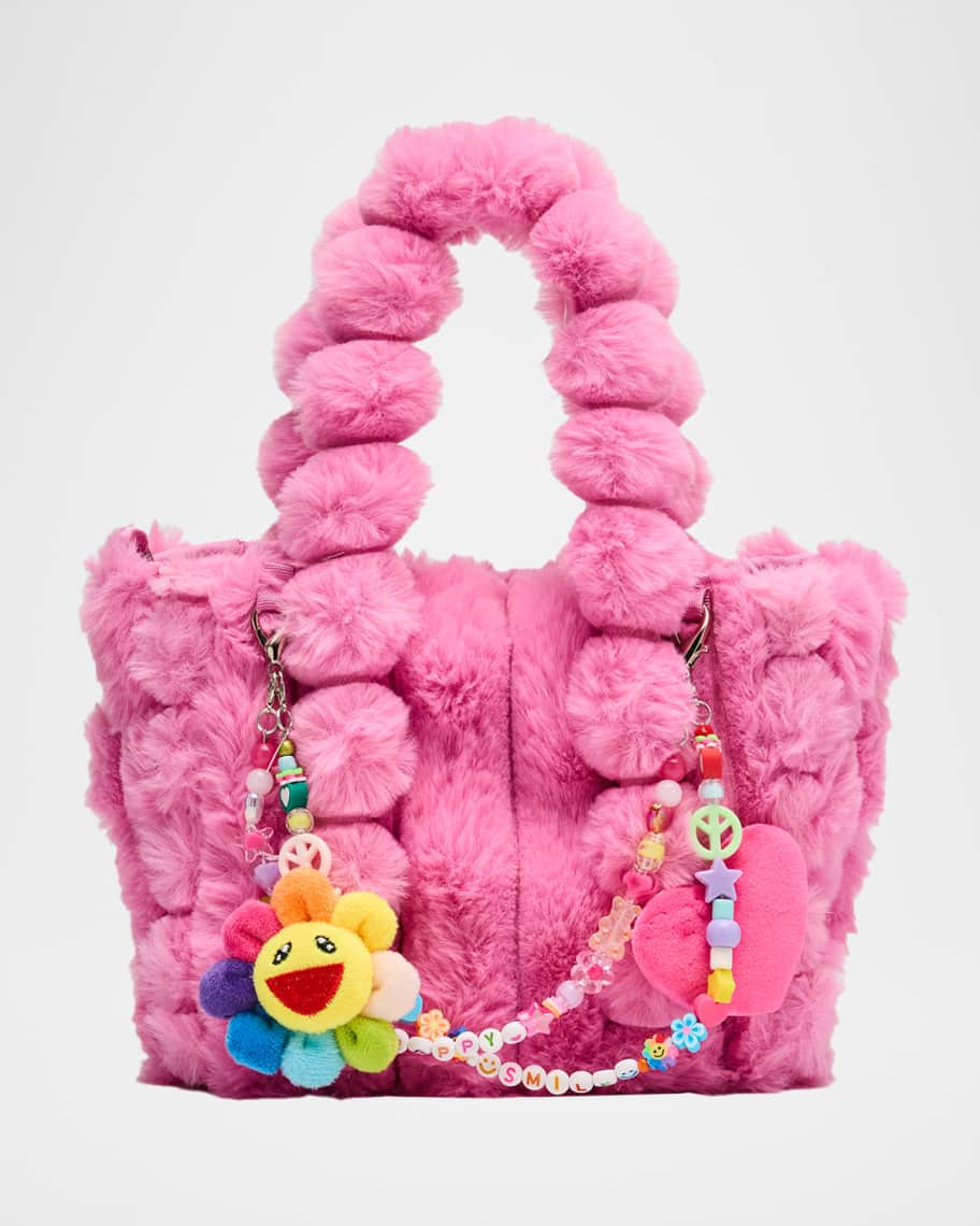 Bari Lynn Girl's Charm Faux Fur Tote Bag | Neiman Marcus