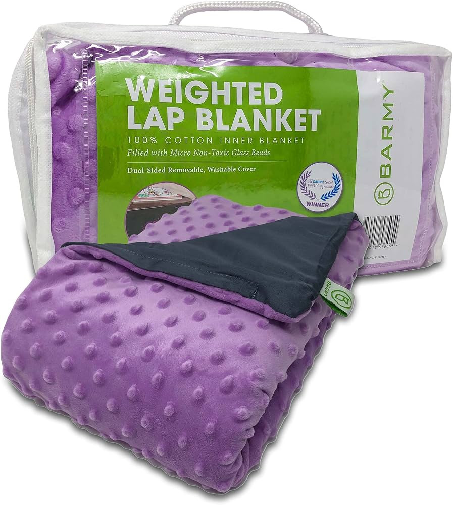 BARMY Weighted Lap Pad for Kids (24”x24”, 5lbs) Weighted Lap Blanket with Removable, Washable... | Amazon (US)