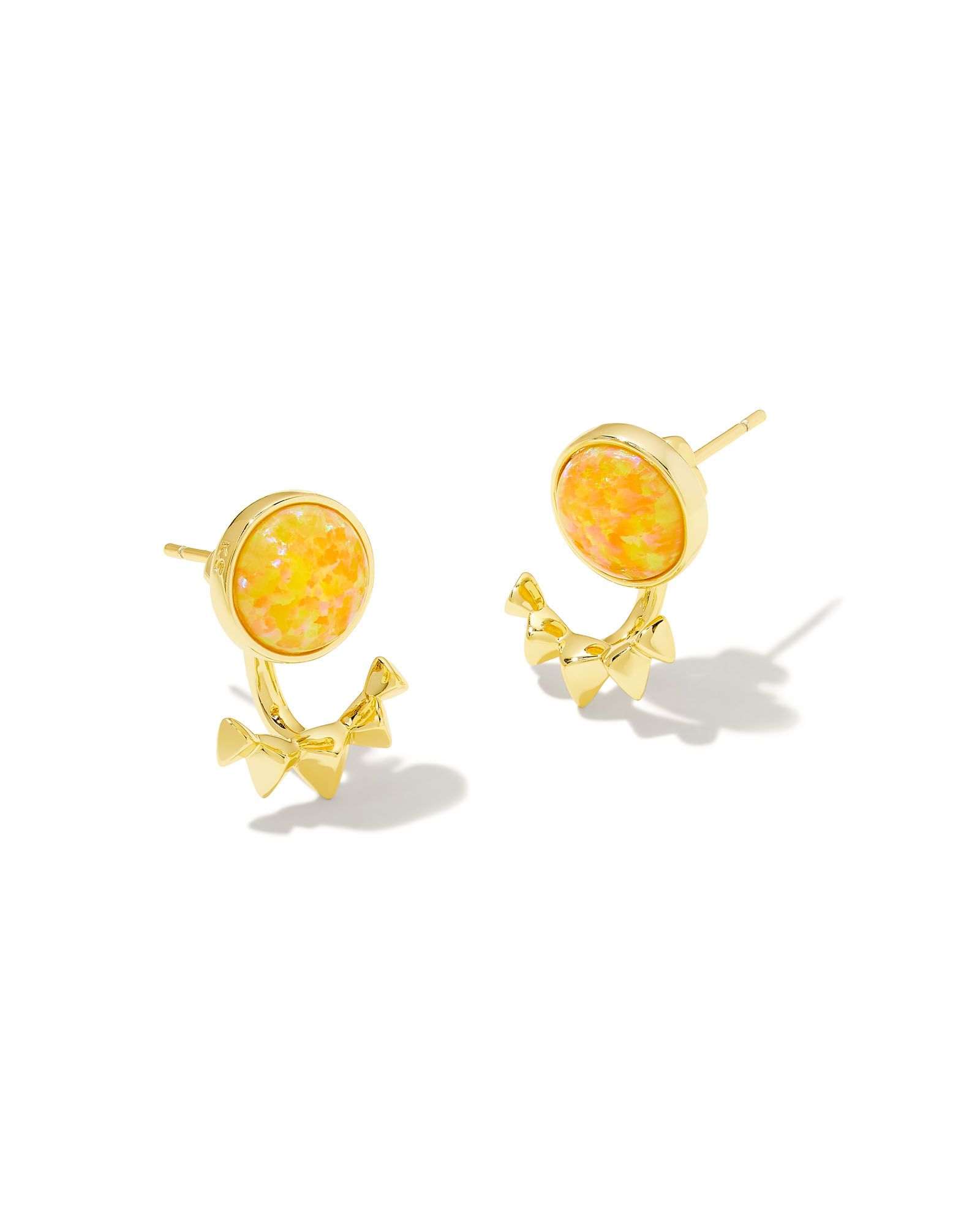Sienna Gold Ear Jacket Earrings in Citrus Kyocera Opal | Kendra Scott | Kendra Scott