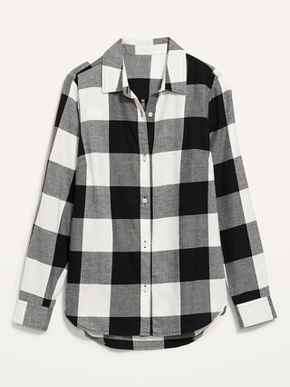 Long-Sleeve Plaid Flannel Shirt for Women | Old Navy (US)