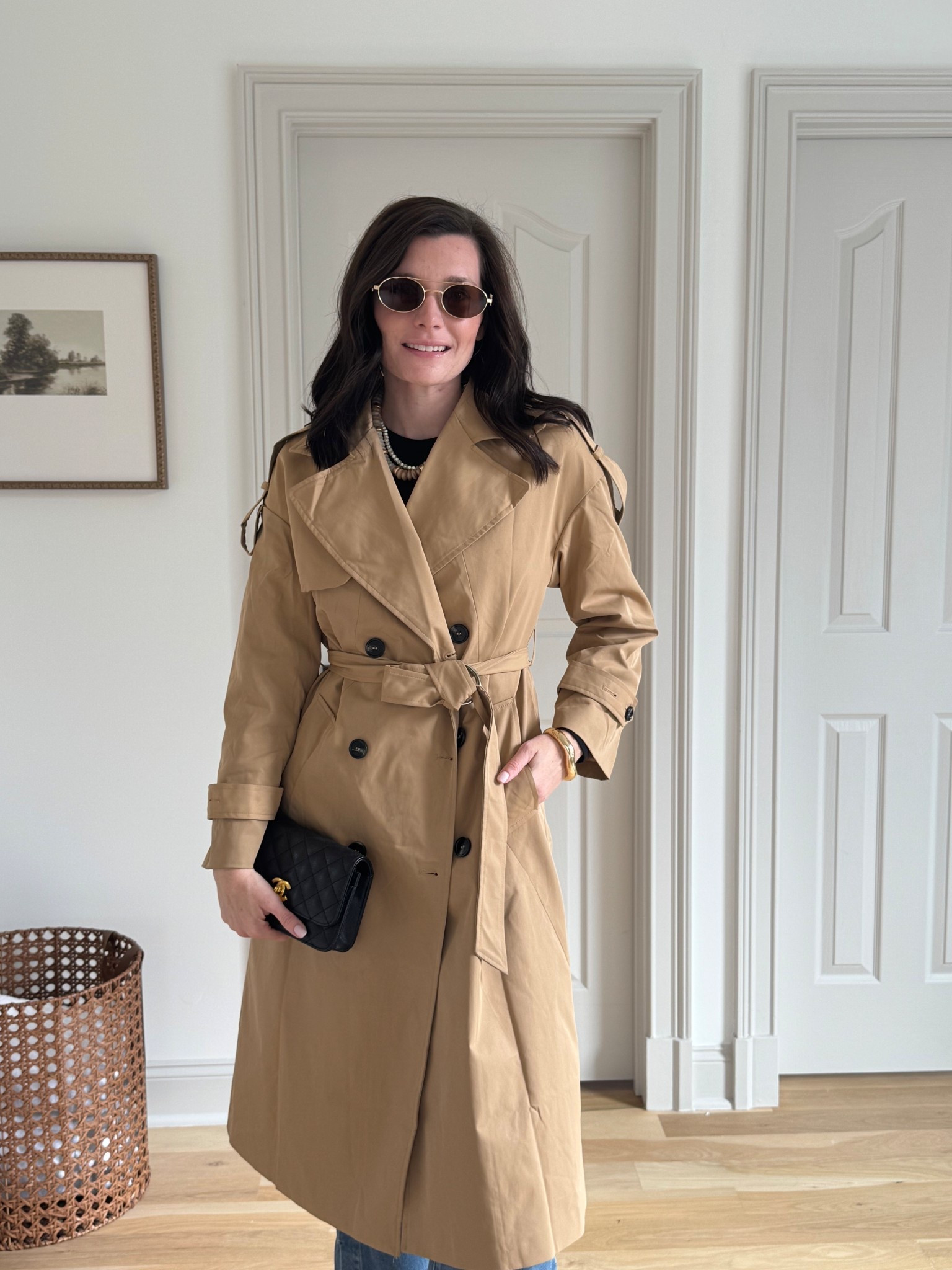 trench coat, sunglasses, chic outfit, neutral outfit 

#LTKFindsUnder100 #LTKSeasonal #LTKootd