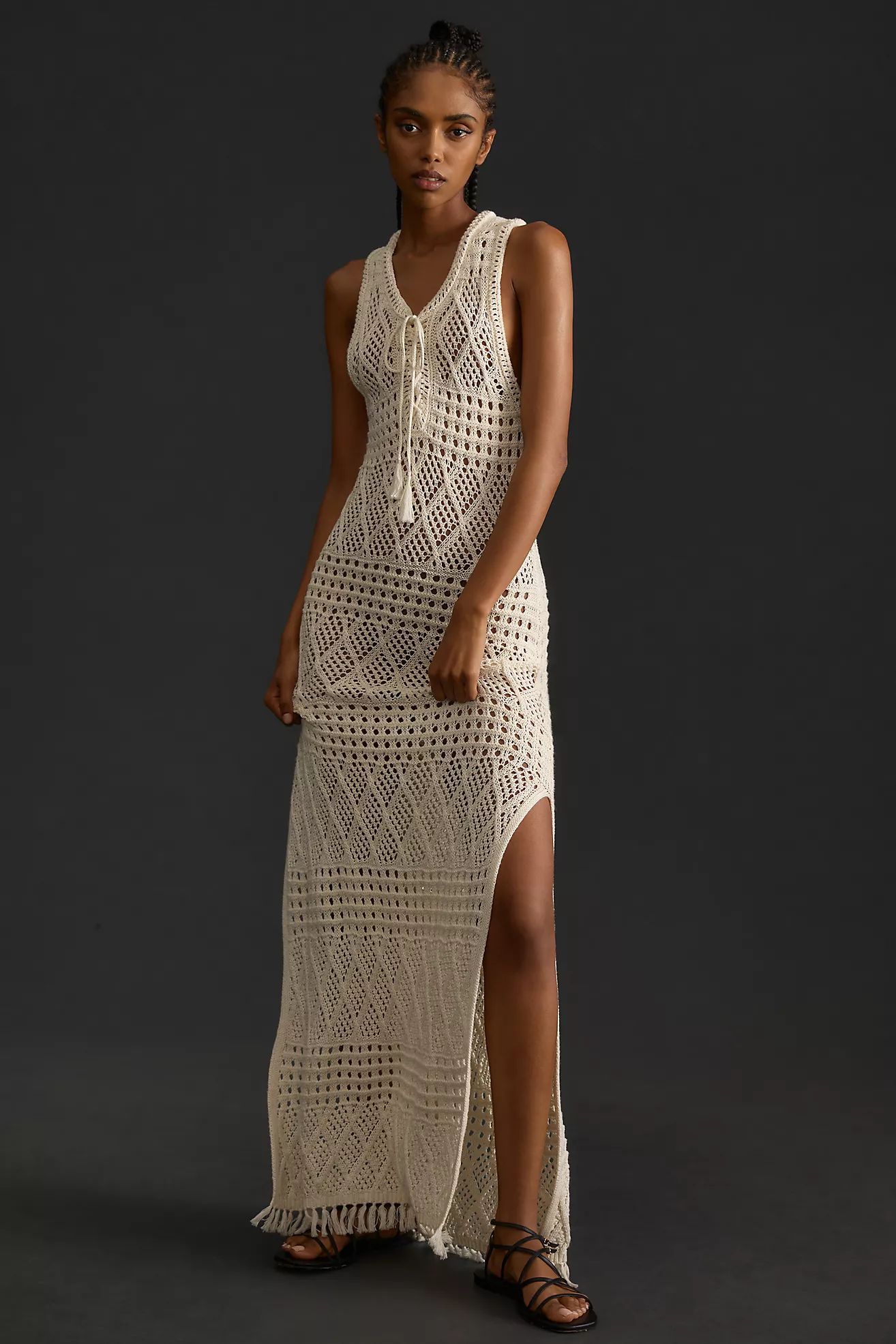 MOTHER The Skinny Dip Crochet Cover-Up Dress | Anthropologie (US)
