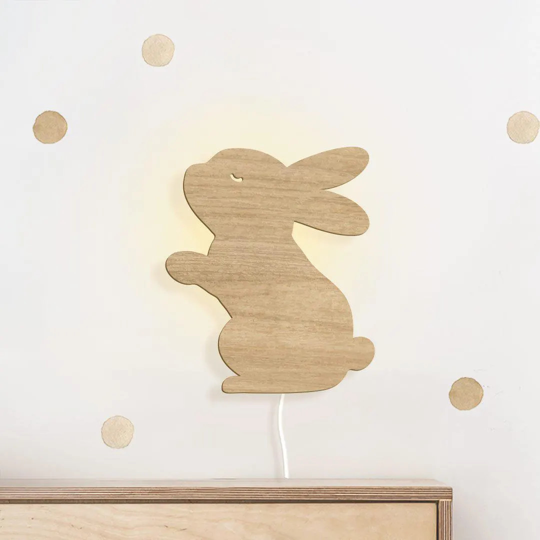 Bunny Night Lamp Kids, Wooden Night Lamp, Boho Theme Decor, Kids Night Light, Kids Birthday Gift,... | Etsy (US)