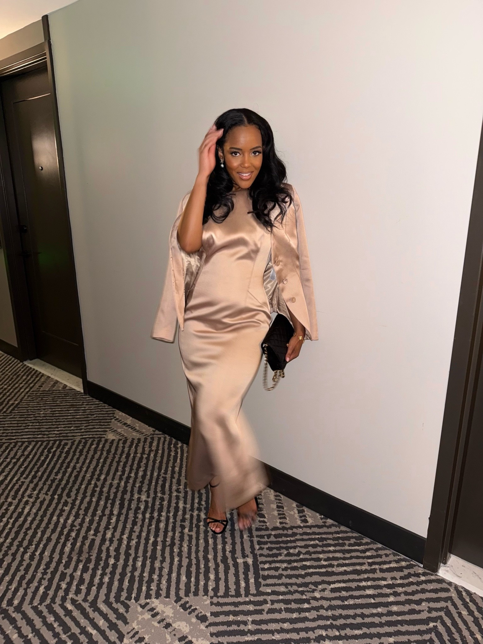 After five calls for a little something different.

I paired this champagne satin dress with a coordinating blazer for a look that balanced soft femininity with structured tailoring. A simple combination that felt just right for the evening.

#LTKWorkwear