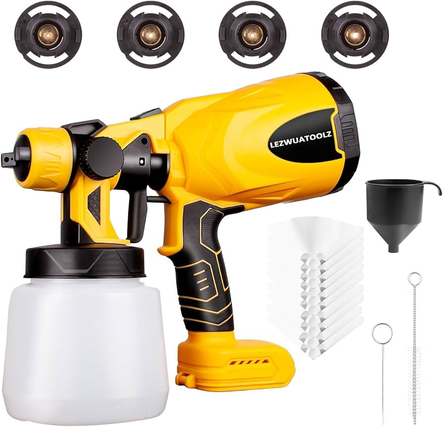 Cordless Paint Sprayer Airless for Dewalt 20V MAX Battery(Tool Only) HVLP Spray Paint with 800W B... | Amazon (US)